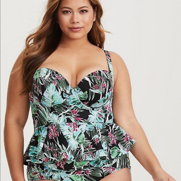 torrid Other - Torrid Push Up Tropical Tankini Size 6 j4